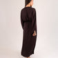 Kayla Batwing Detail Dress In Dark Chocolate