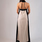 Alana Two Tone Maxi Dress In Neutral Mix