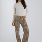 Lynne Frayed Hem Jeans In Leopard Print