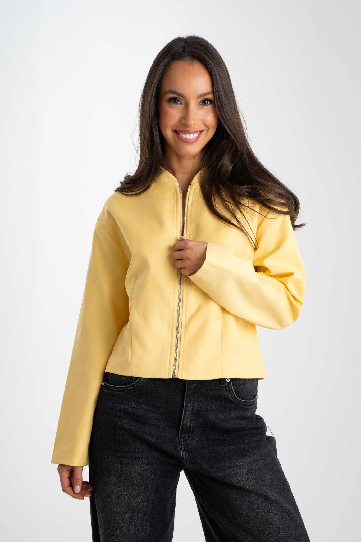 Daisy Zip Jacket In Lemon