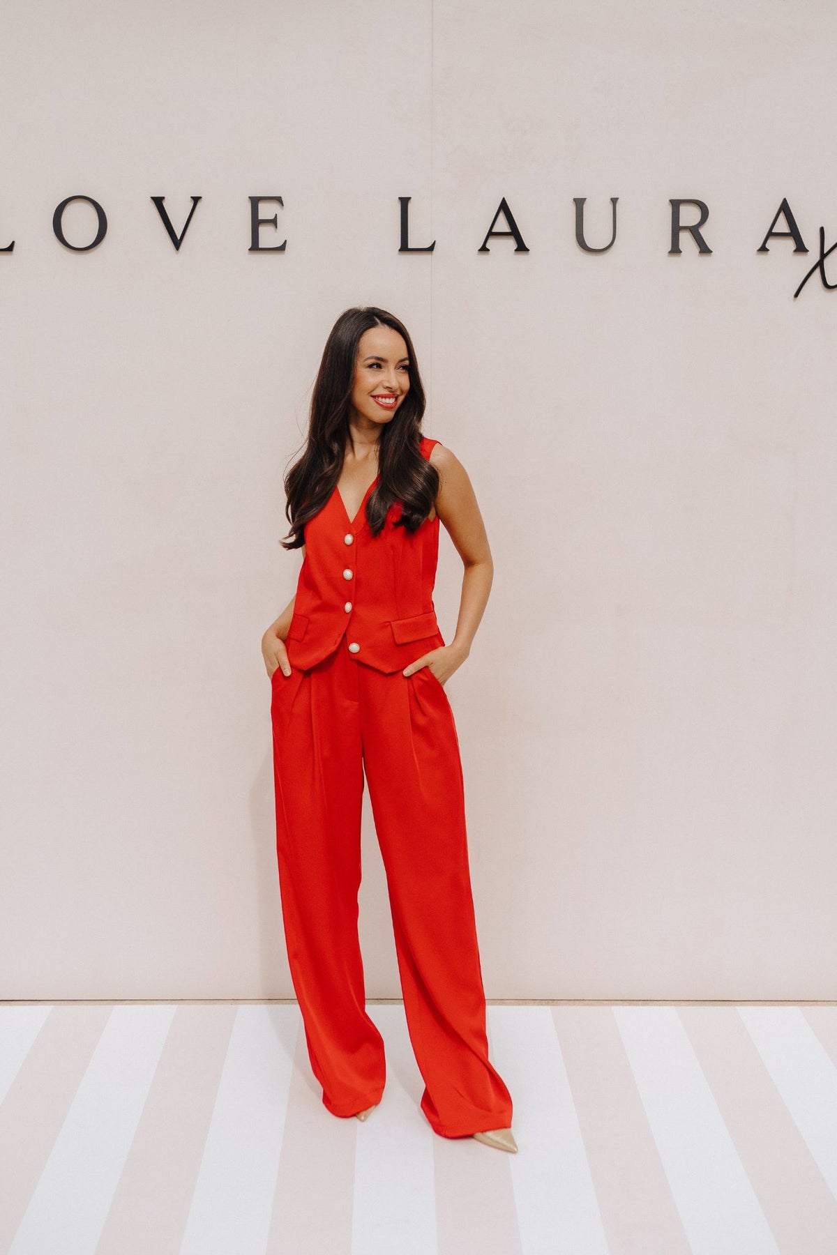 Love Laura Forever Trouser In Red