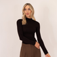 Erica Turtleneck Top In Black