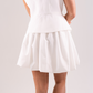 Polly Balloon Skirt In White