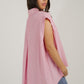 Millie Pinstripe Sleeveless Shirt In Pink