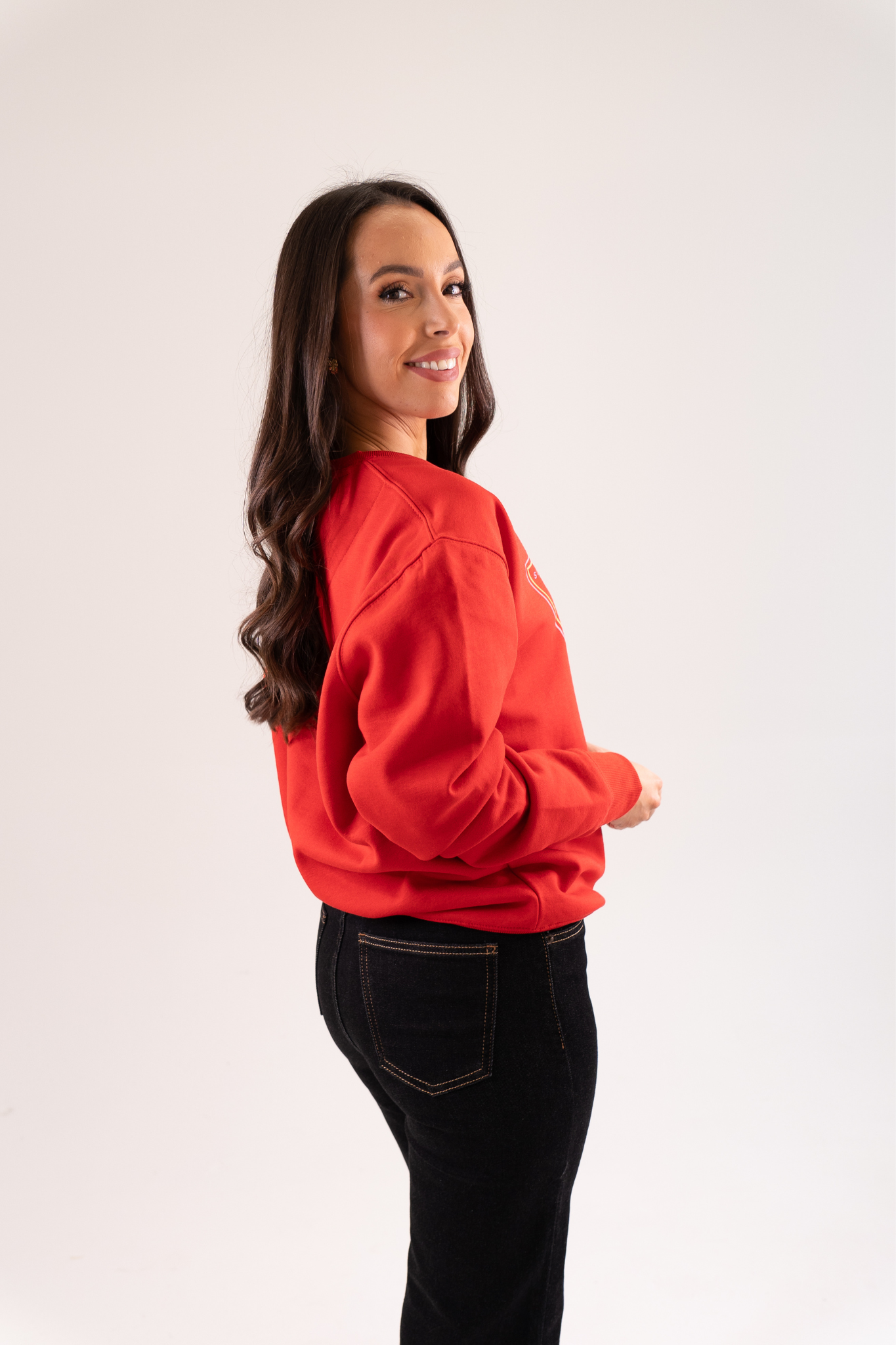 Polly Aloha Sweatshirt In Red