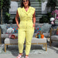 Cora Sleeveless Jumpsuit In Yellow
