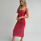 Alana Sequin Dress In Raspberry