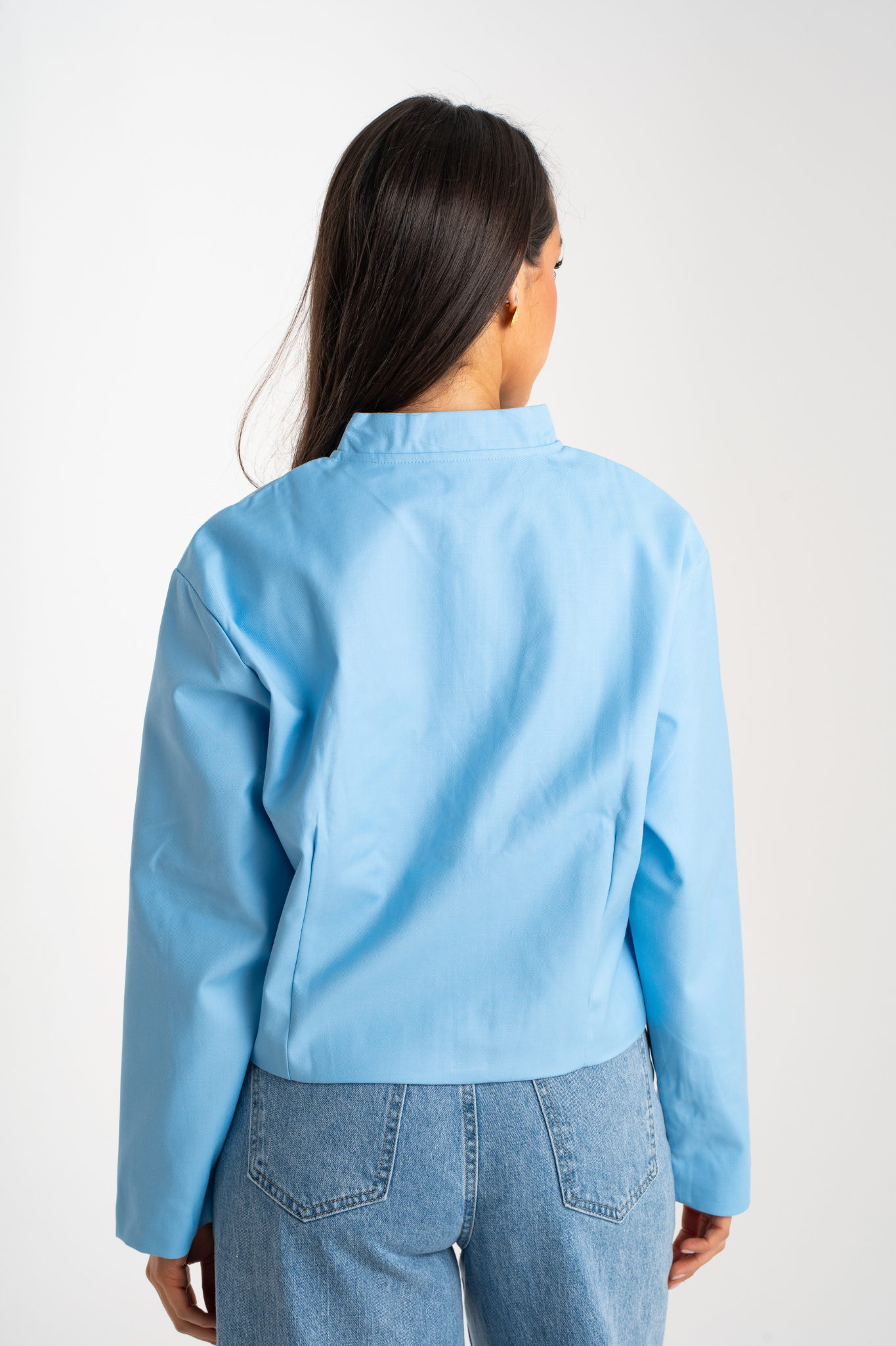 Daisy Zip Jacket In Sky Blue