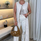 Elsa Longline Waistcoat In Ivory