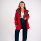 Love Laura Trench Coat With Scarf In Red