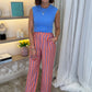 Elsa Stripe Trousers In Orange Mix