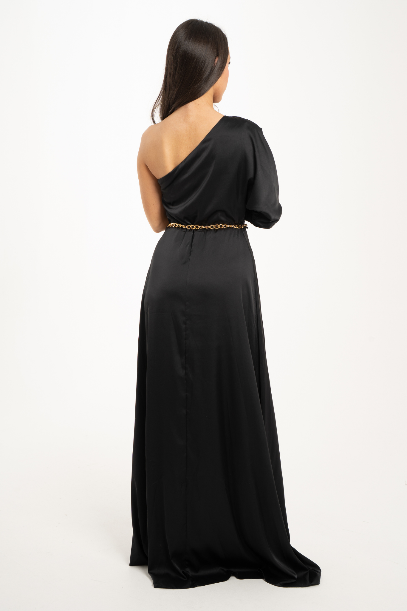 Jade One Shoulder Dress In Black