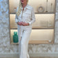 Maria Tie Belted Trousers In Cream