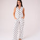 Love Laura Polka Dot Waistcoat In Monochrome