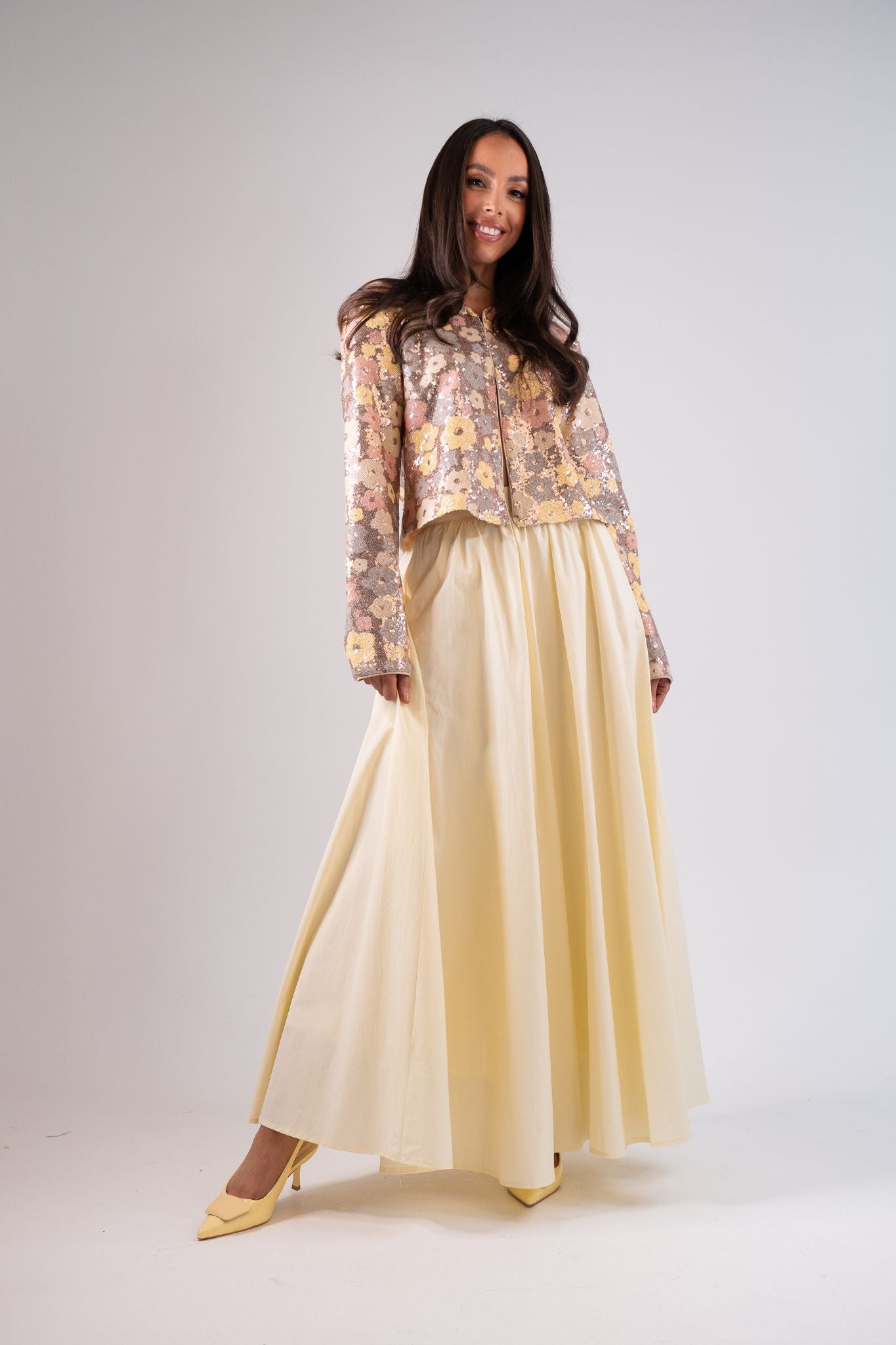 Erica Maxi Skirt In Lemon