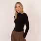 Erica Turtleneck Top In Black
