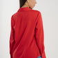 Arabella Satin Shirt In Red