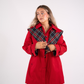 Love Laura Trench Coat With Scarf In Red