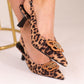 Izzy Buckle Slingback In Leopard