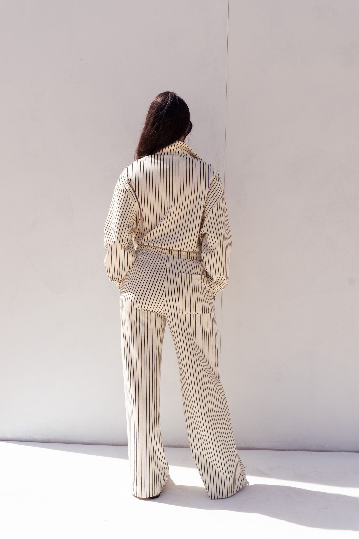 Love Laura Luxe Lounge Set In Pinstripe