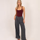 Willow Wide Leg Trousers In Grey