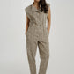 Cora Sleeveless Jumpsuit In Leopard Print