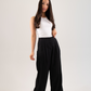 Willow Wide Leg Trousers In Black
