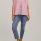 Millie Pinstripe Sleeveless Shirt In Pink
