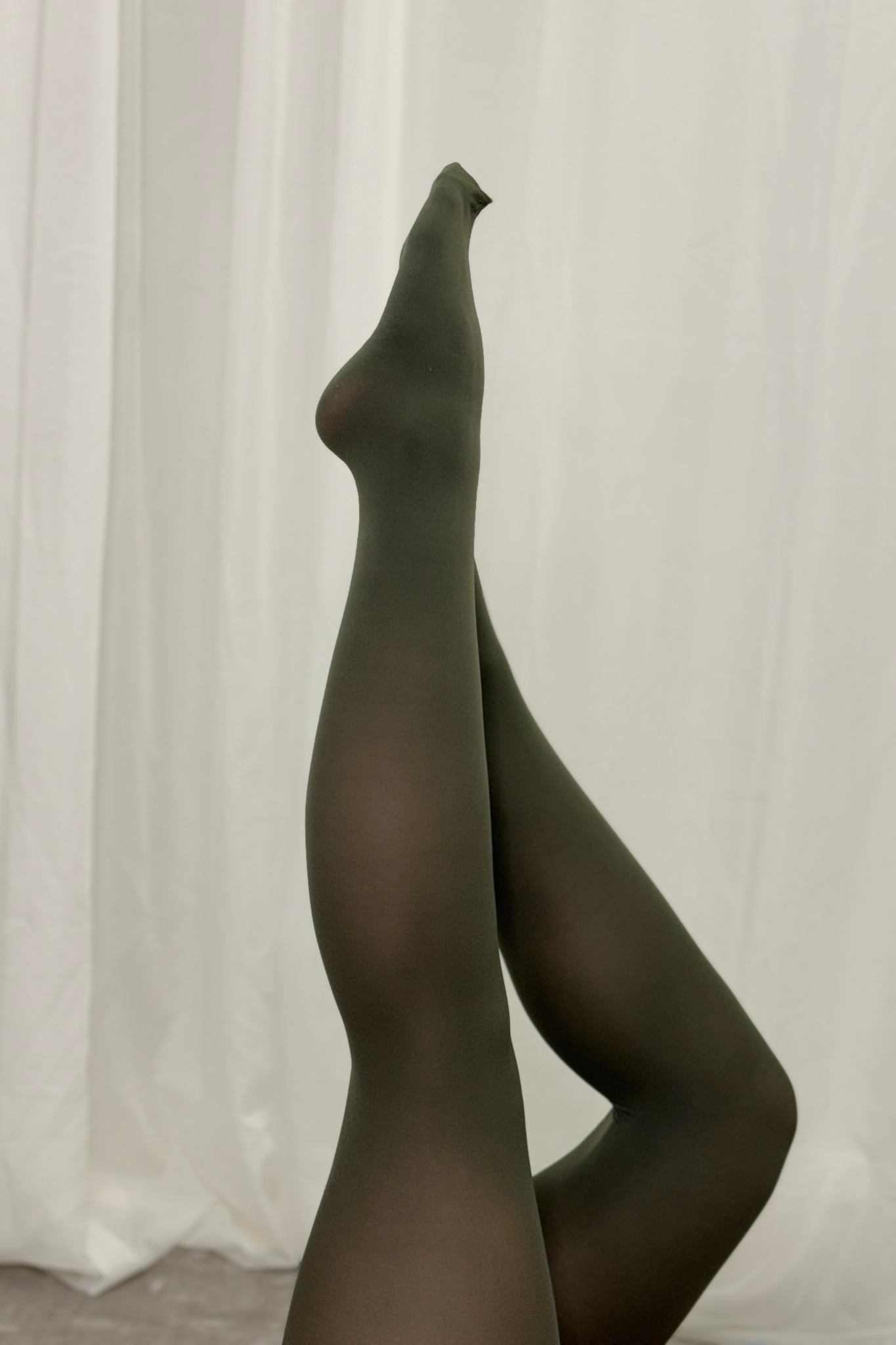 Natalie Opaque Tights In Khaki