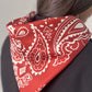Orla Paisley Print Neck Scarf In Bordeaux