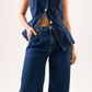 Love Laura Wide Leg Jeans In Dark Wash