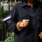 Love Laura Denim Shacket In Black Wash