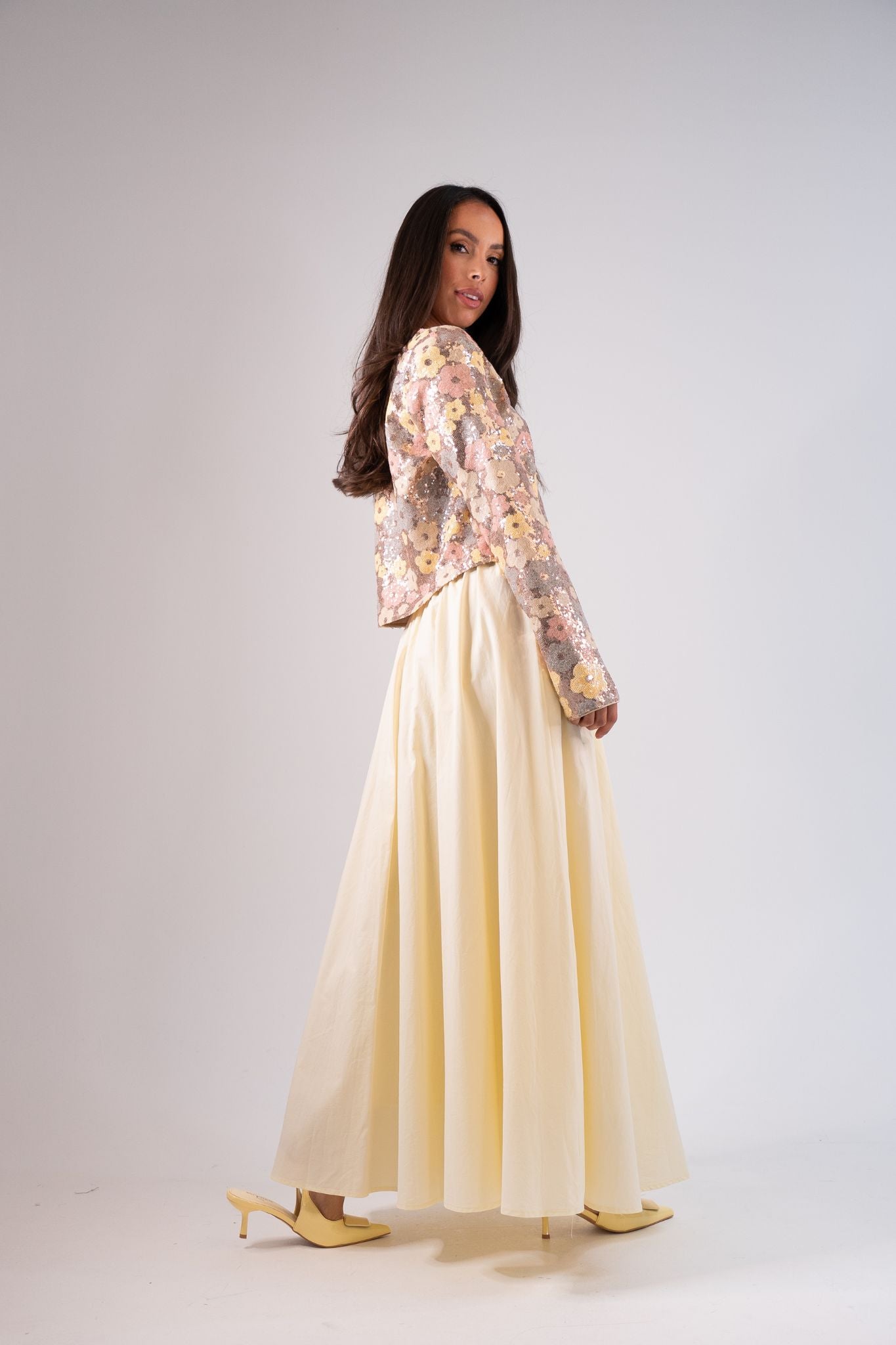Erica Maxi Skirt In Lemon