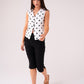 Love Laura Polka Dot Waistcoat In Monochrome