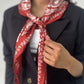 Orla Paisley Print Neck Scarf In Bordeaux