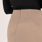 Kiera Asymmetric Button Skirt In Taupe