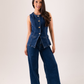 Love Laura Wide Leg Jeans In Dark Wash
