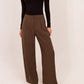 Willow Wide Leg Trousers In Chocolate