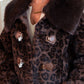 Love Laura Faux Fur Coat In Leopard Print