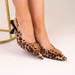 Izzy Buckle Slingback In Leopard