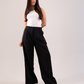 Willow Wide Leg Trousers In Black