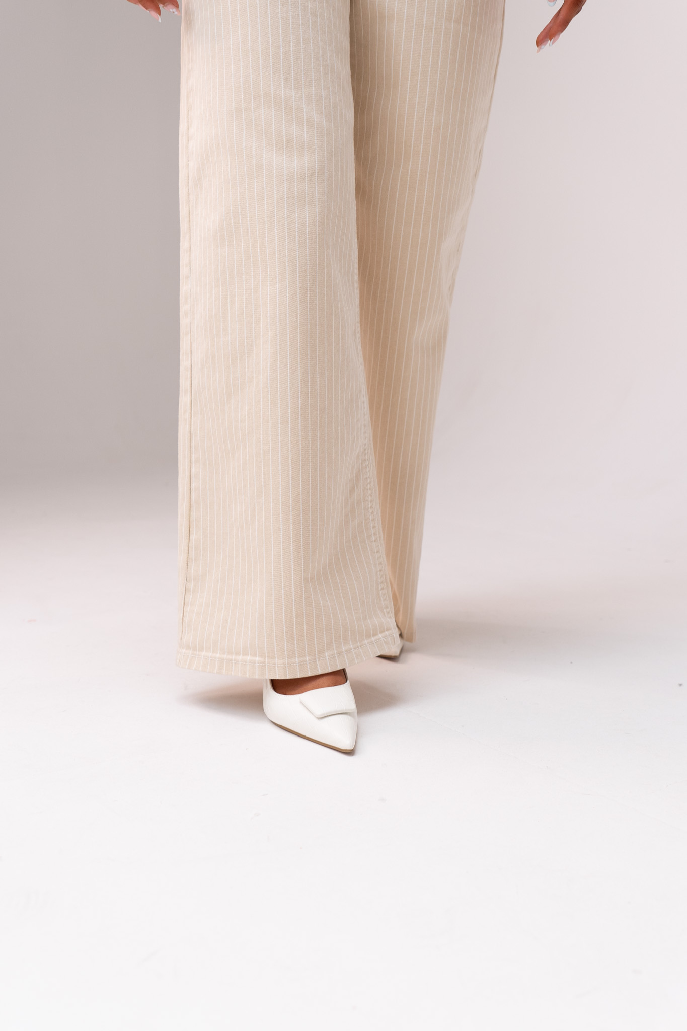 Love Laura Pinstripe Jeans In Neutral