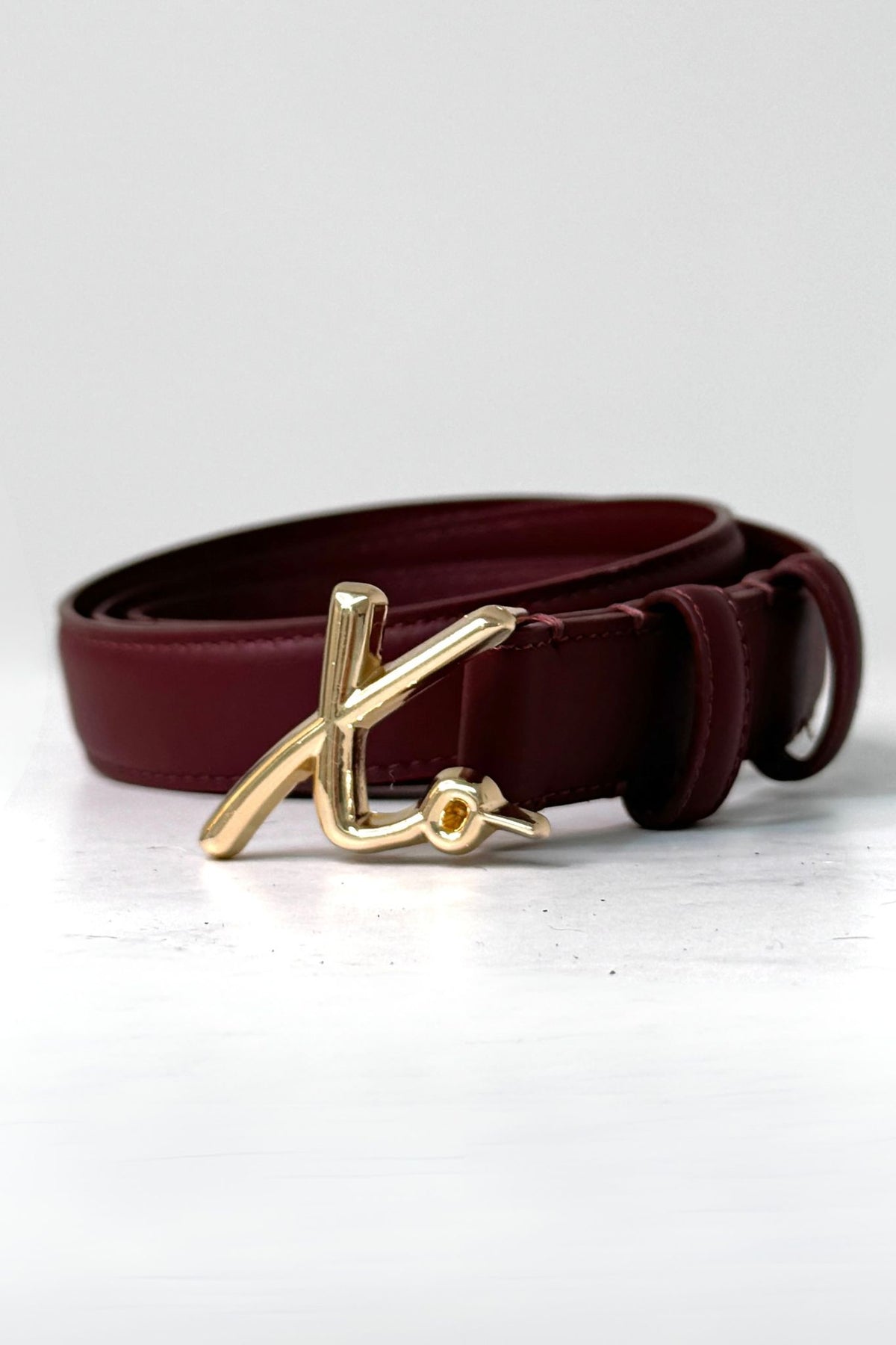 Love Laura Belt In Burgundy