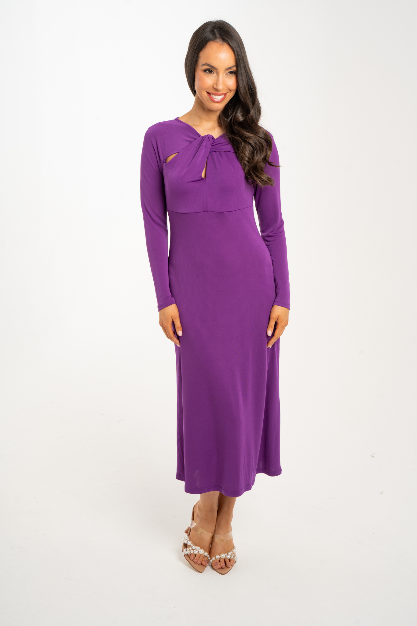 Celine A-Line Dress In Purple