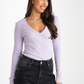 Kate V-Neck Top In Lilac