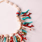 Olive Statement Coral Necklace In Multi