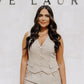 Love Laura Forever Waistcoat In Neutral