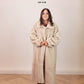 Love Laura Longline Faux Fur Coat In Beige