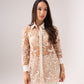 Alana Embroidered Mesh Skirt In Neutral