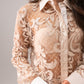 Alana Embroidered Mesh Shirt In Neutral